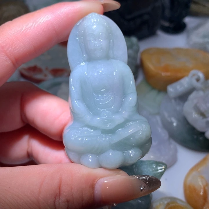 翡翠未镶嵌颈饰保真天然A货翡翠
