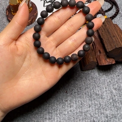 藤类降真香紫油圆珠0.7单圈手串