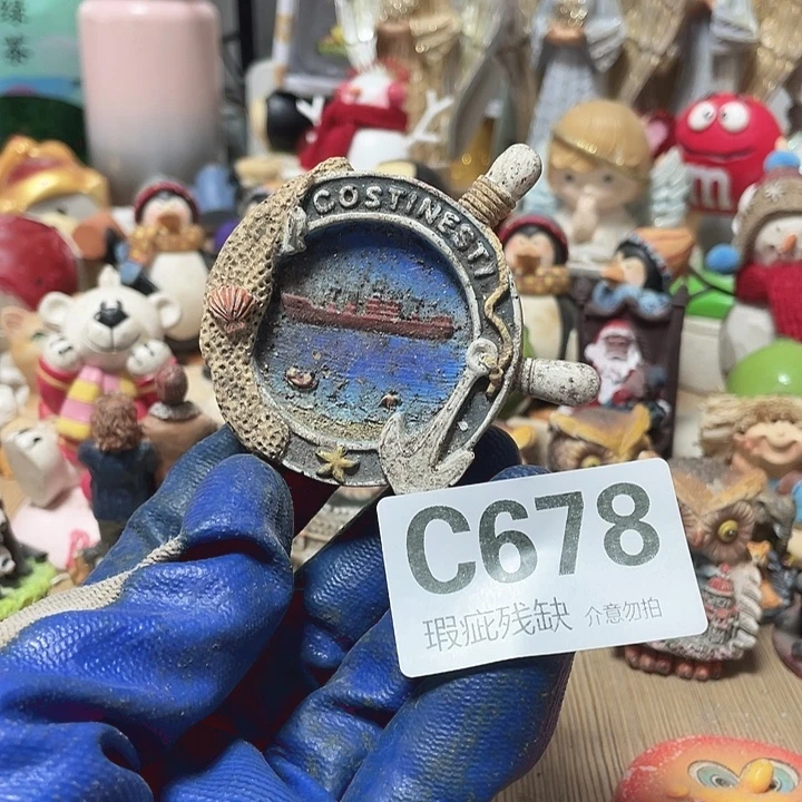 蝶***影摆件孤品老货微瑕瓷