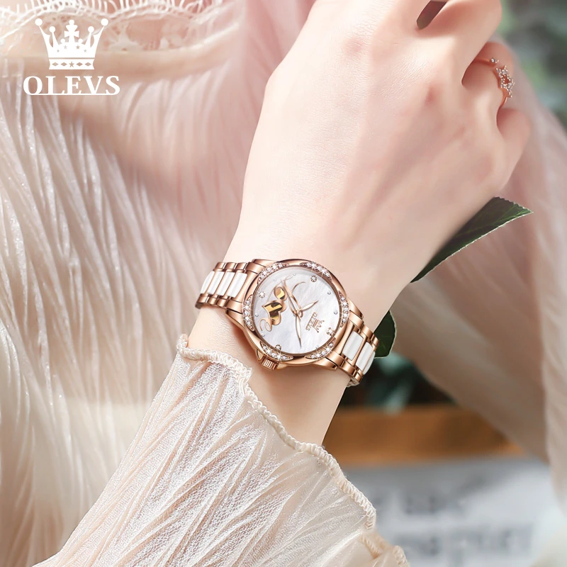 【气质风】欧利时镂空女士手表高级精致机械表小众时尚优雅女表6613