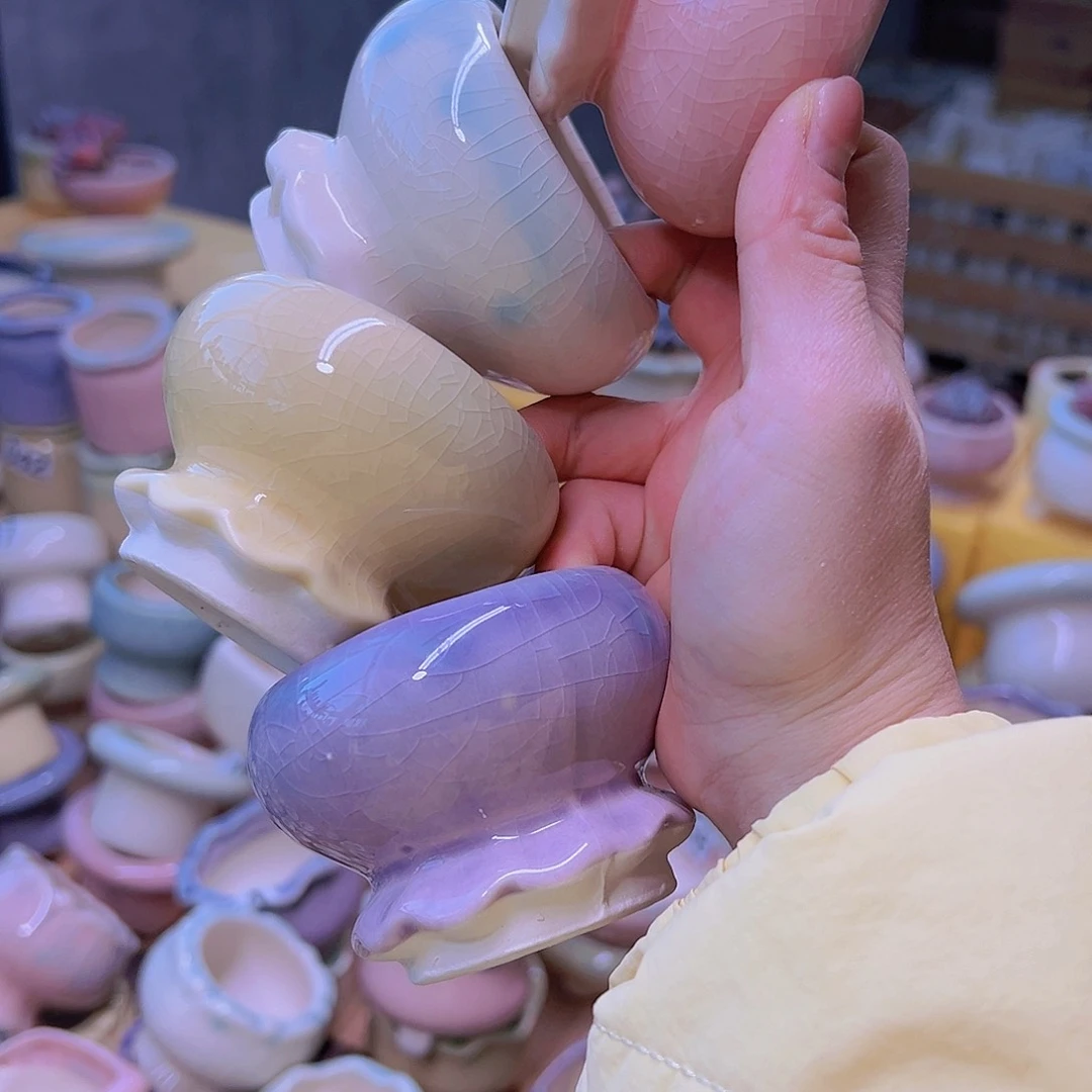 红陶陶瓷花盆当场满12包邮