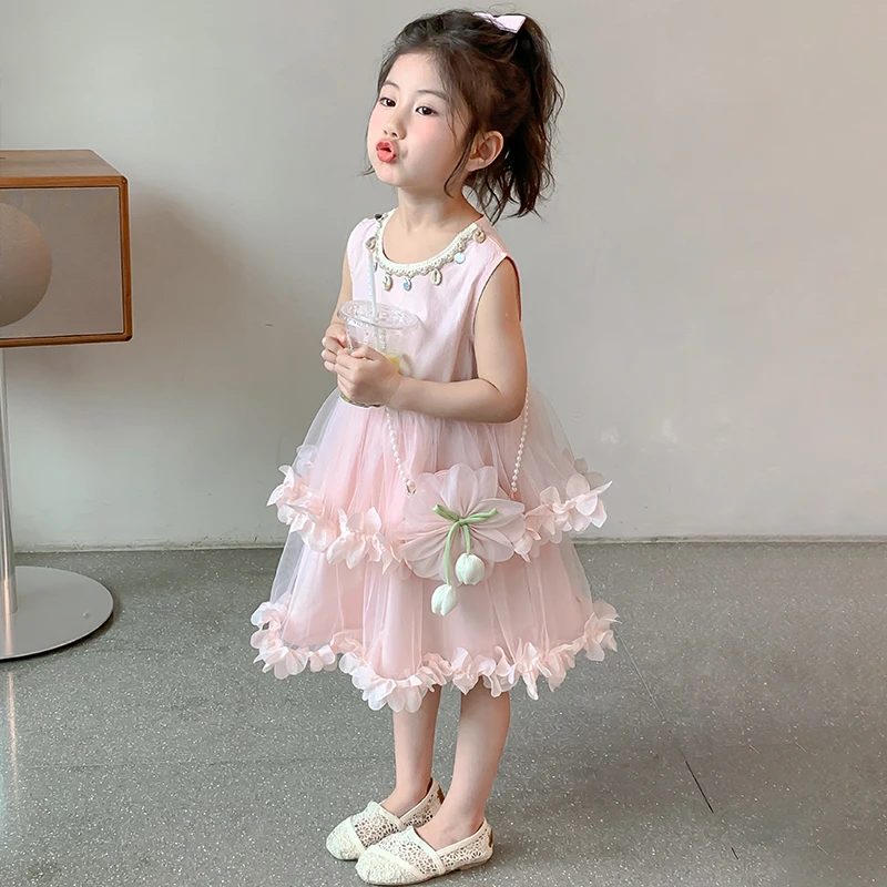 女童连衣裙夏装2025新款宝宝裙子洋气儿童背心裙夏季小女孩公主裙