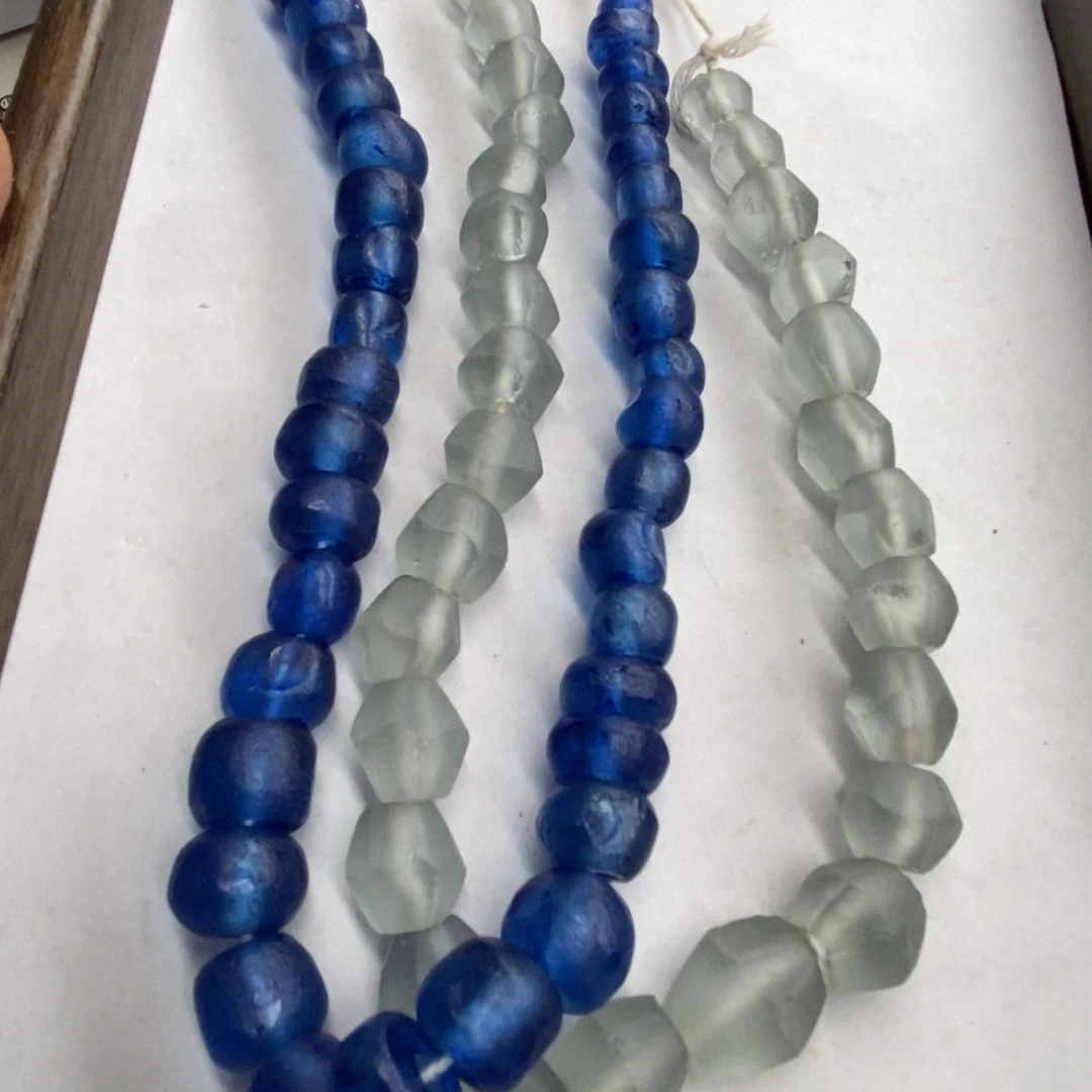 琉璃颈饰西亚八棱柱 磨砂