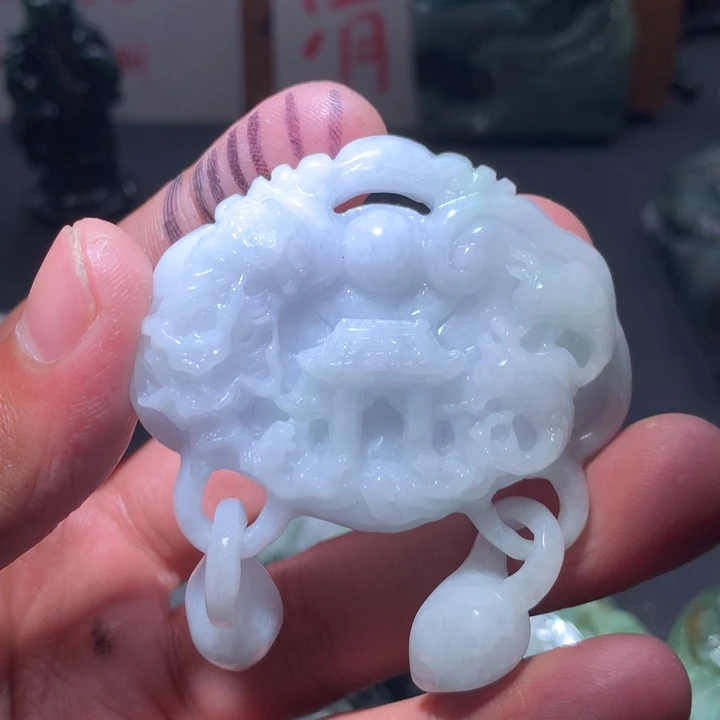 翡翠未镶嵌颈饰保真天然a货翡翠