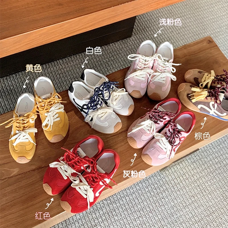 现【shei茵茵】女鞋7CM内增高版复古系带百搭休运动鞋女德训鞋真皮