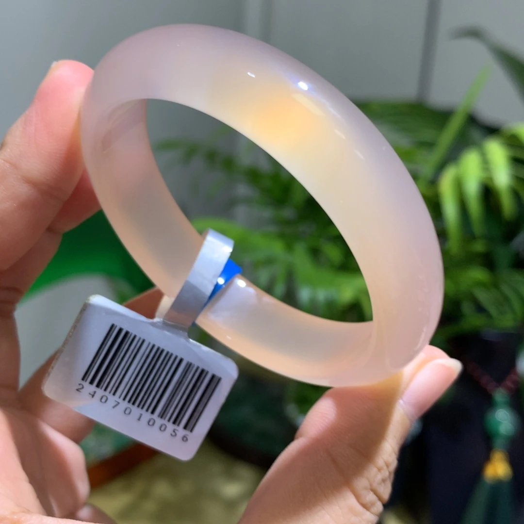 玛瑙/玉髓未镶嵌手镯卡13的香槟粉