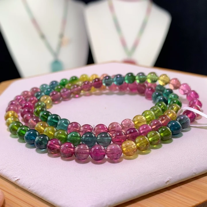 双色碧玺手链未镶嵌