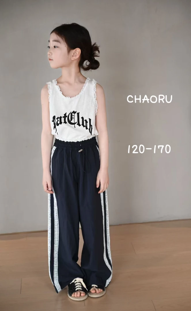 157童装蕾丝裤边休闲裤