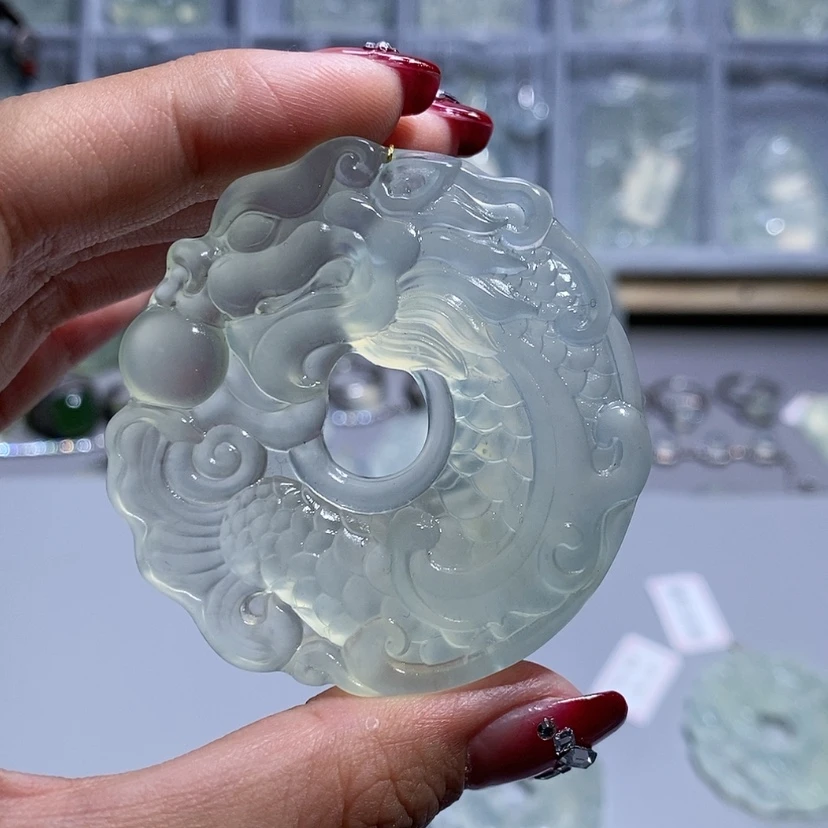 【闪购商品】岫玉颈饰未镶嵌紫***牛