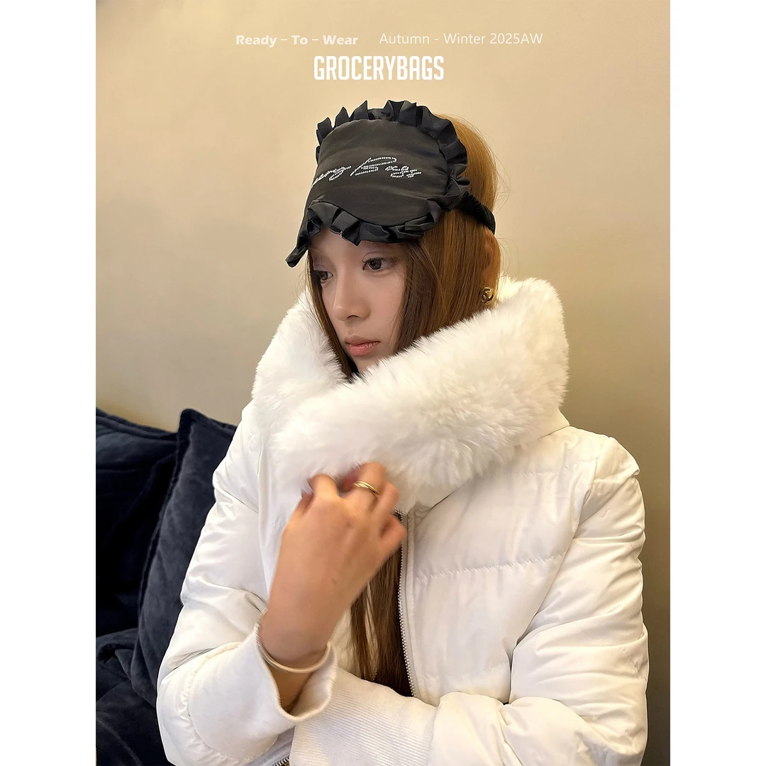 GROCERYBAGS 高颜值少女心花边眼罩新款遮光舒服睡眠简约款舒适