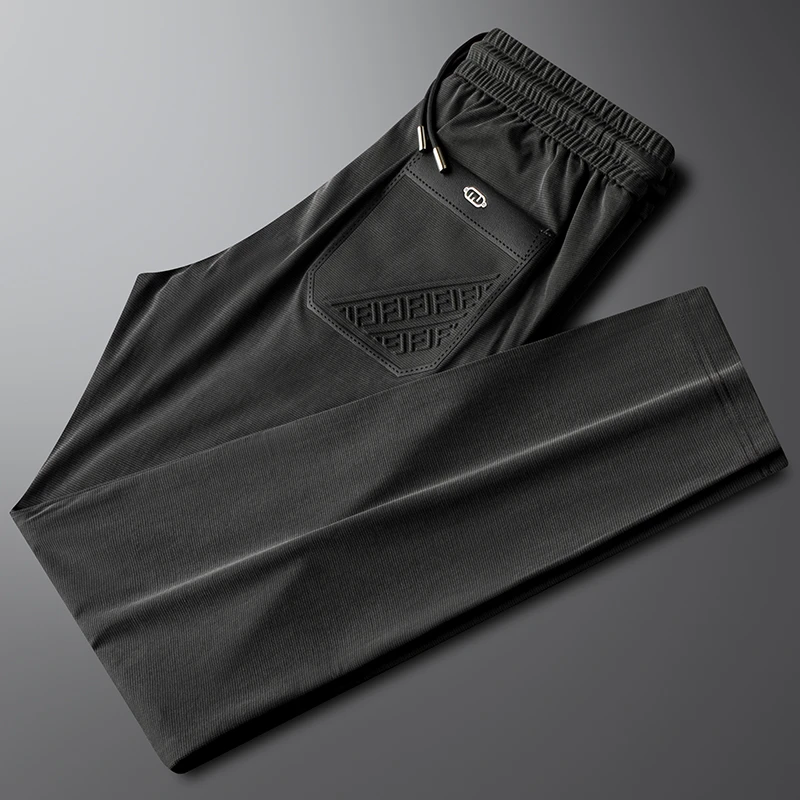 潮流时尚休闲运动裤男款2025新款秋季薄款修身小脚男士百搭卫裤子