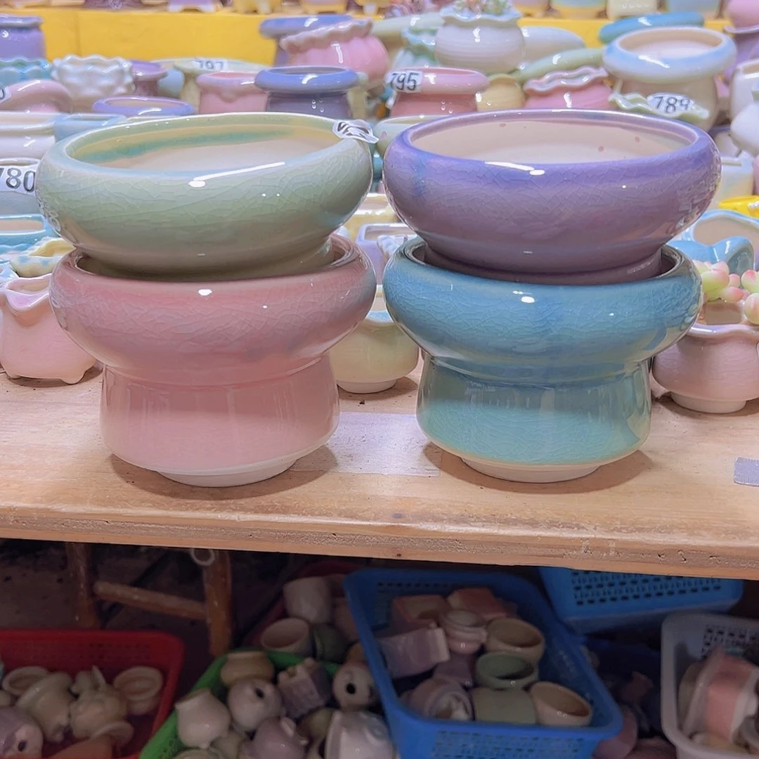 陶瓷花盆当场当场满12包邮