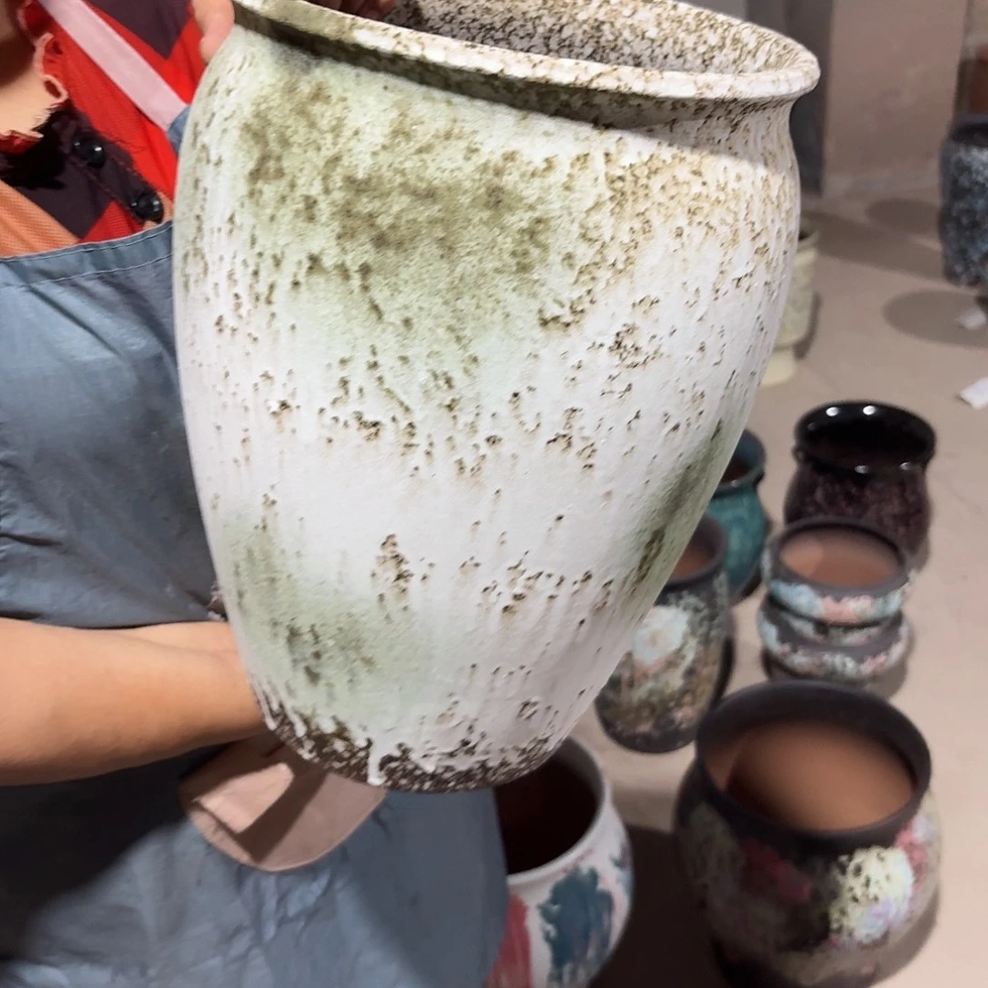 紫砂花盆口25高35