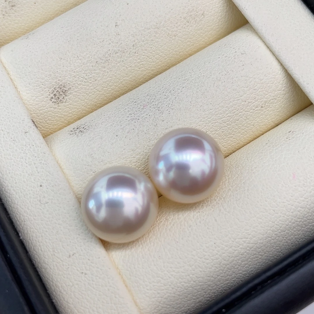 定制海水珍珠未镶嵌裸珠11.7mm干枯玫瑰