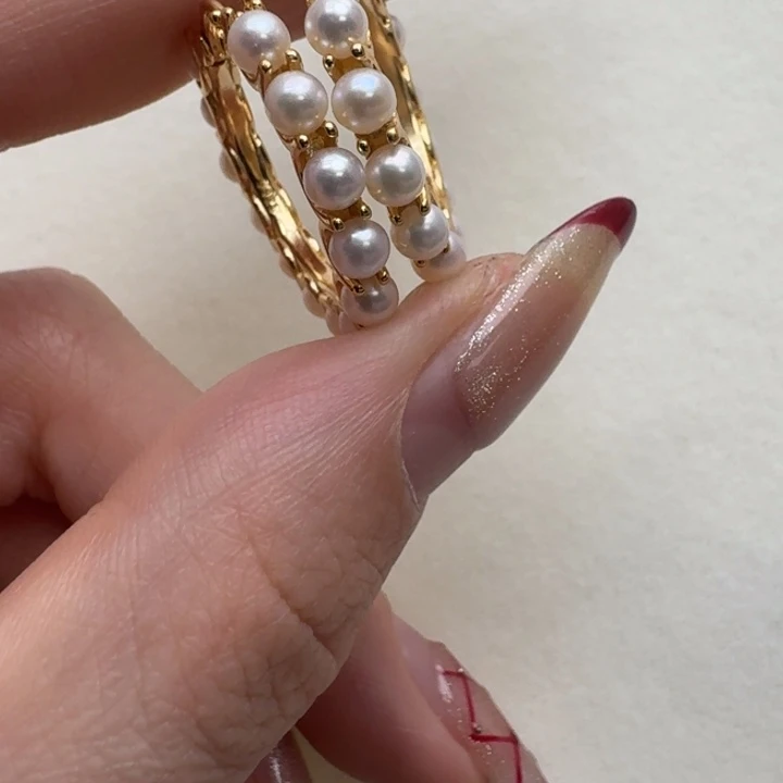 淡水珍珠耳饰未镶嵌