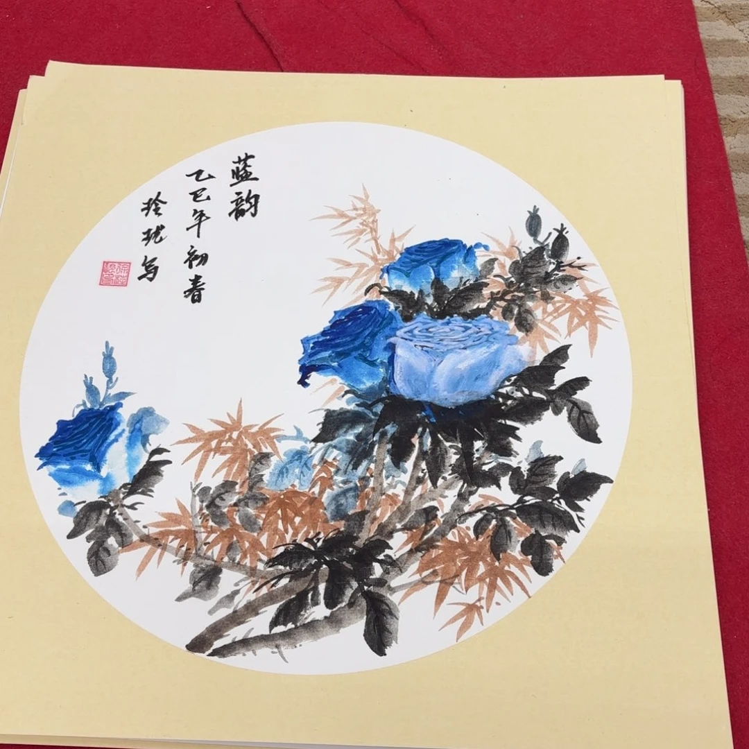 国画花鸟等多种鸟类的栖息