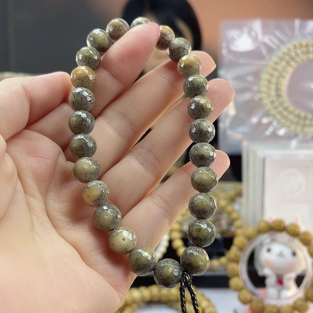 星月菩提吊坠切面火烧云圆珠手持
