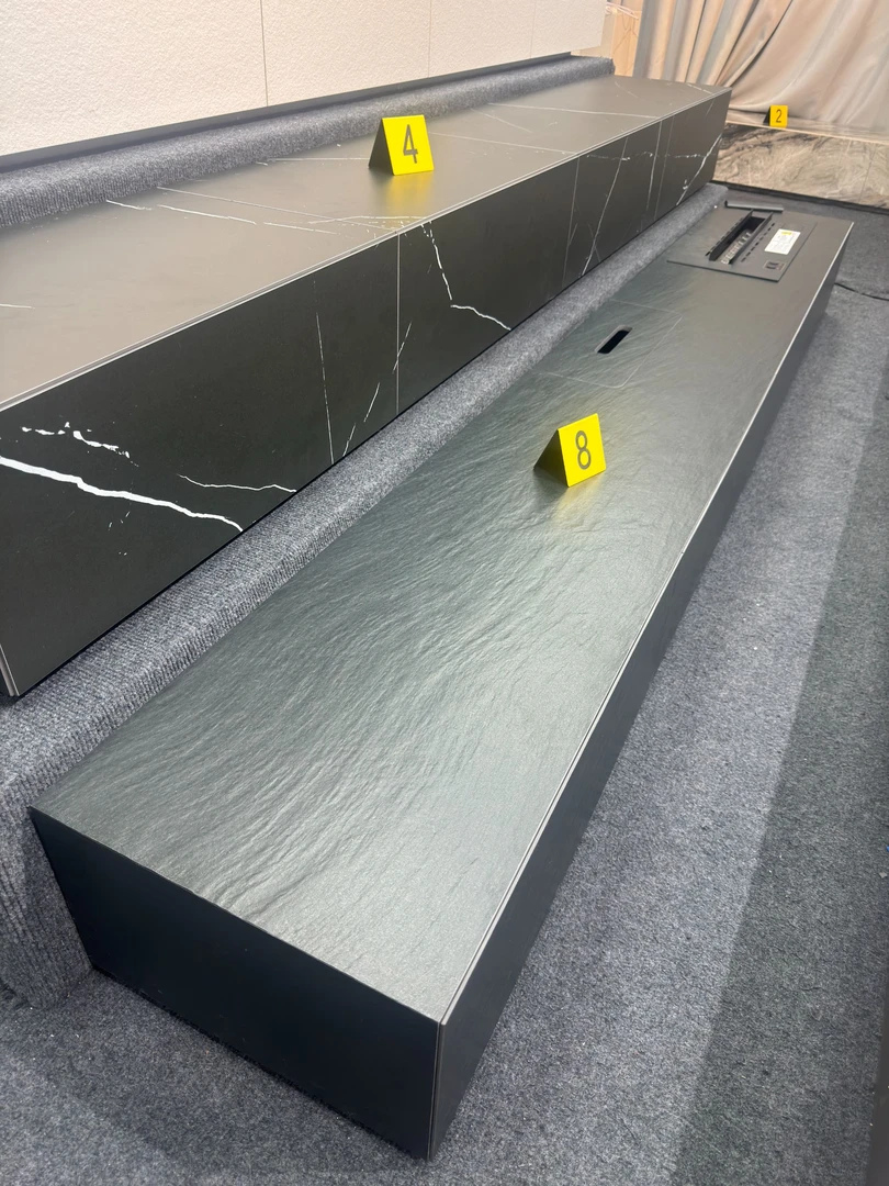 家用小户型简约客厅意式极简储物岩板电视柜定制