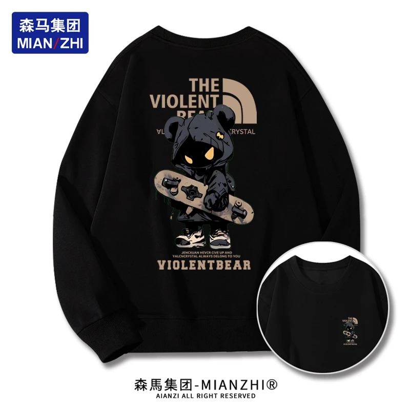 森马集团潮牌棉致联名卫衣加绒男款重磅冬季新爆款高颜值跨年衣服