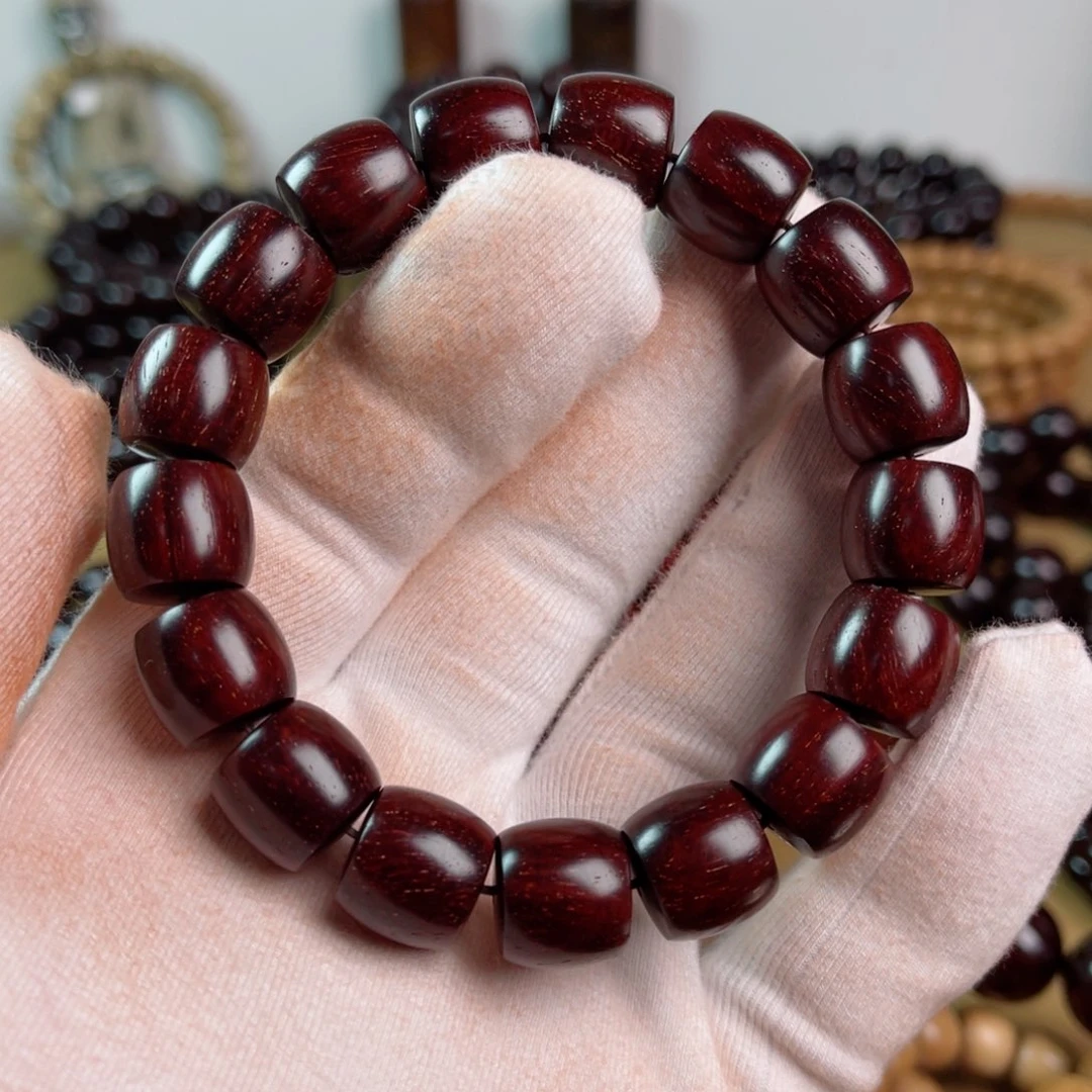 手串/手链小叶紫檀12/13大直切高油润龙鳞金星