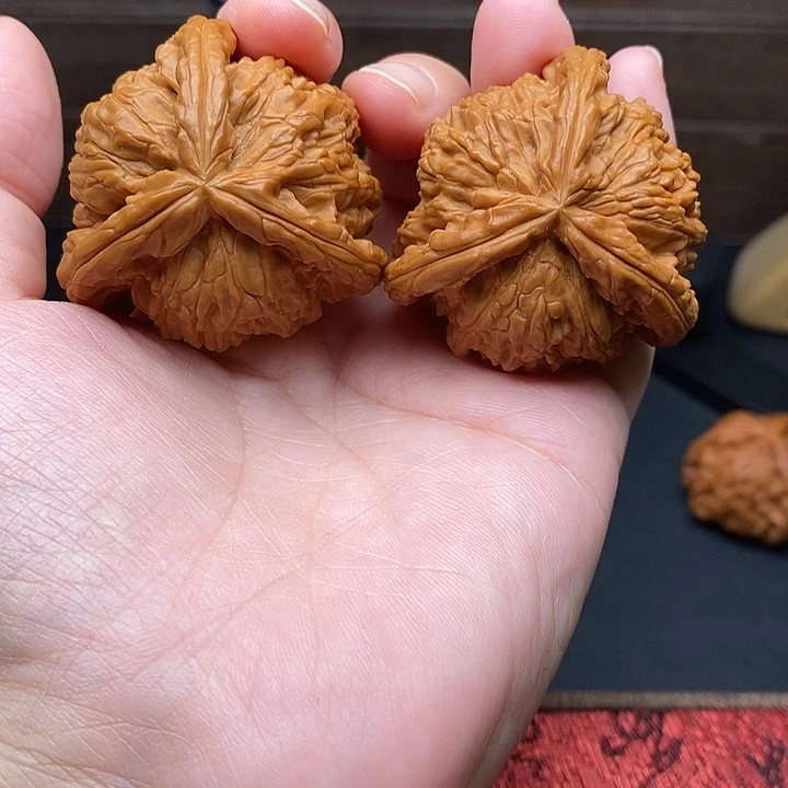 不***呆文玩核桃把件白奔