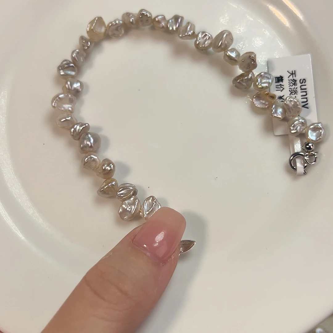 炸***!银S925镶嵌时尚设计款淡水珍珠淡水珍珠