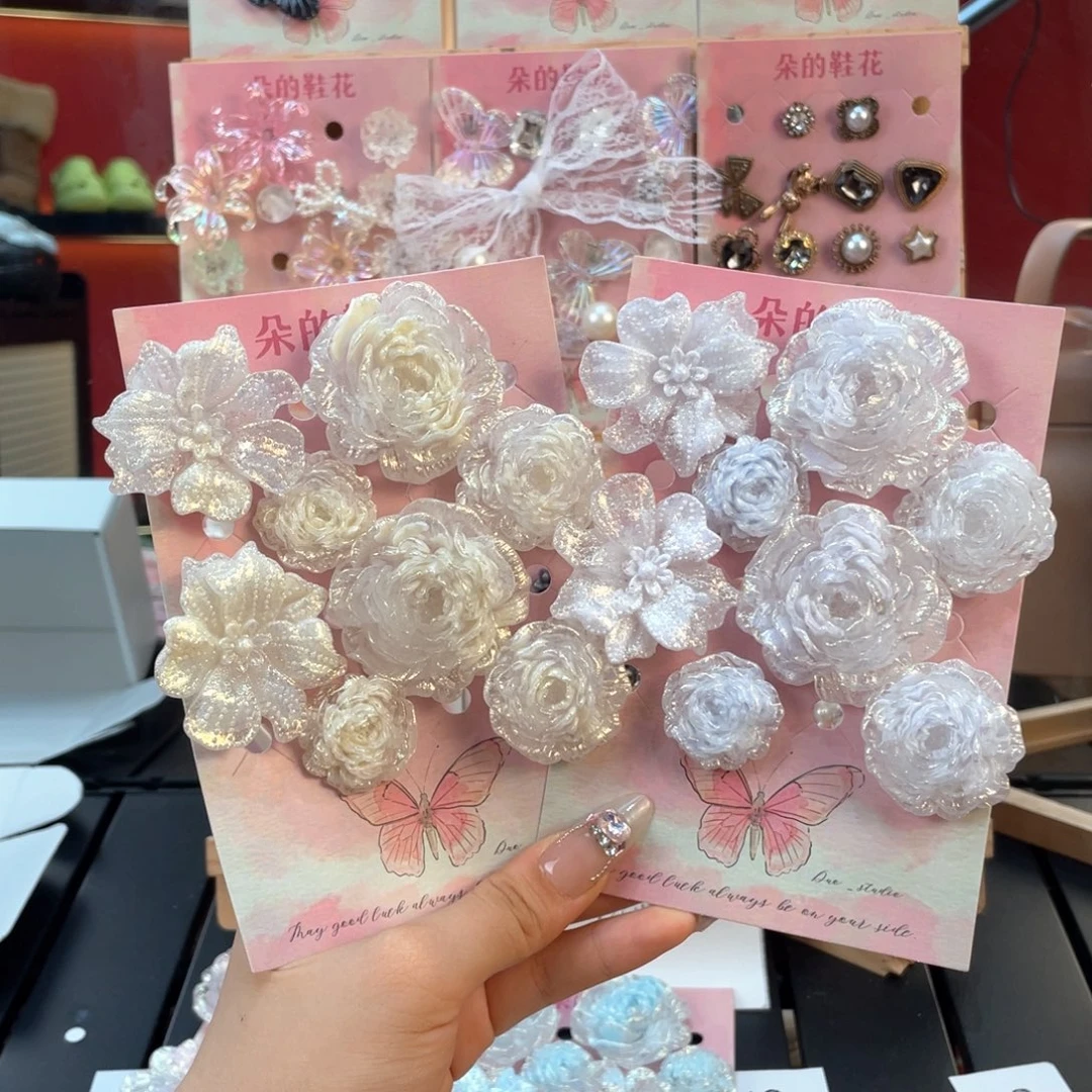 孤品两套洞洞鞋鞋花no退708