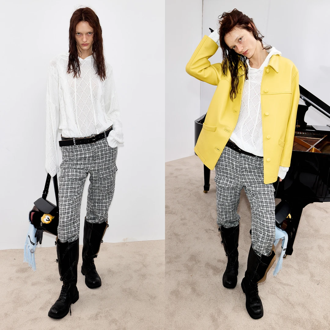 WEARABLE EVENT休闲花呢长裤    casual tweed trousers
