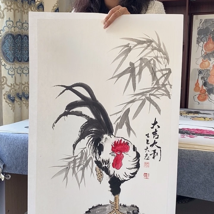 国画纯手绘国画写意作品45*68