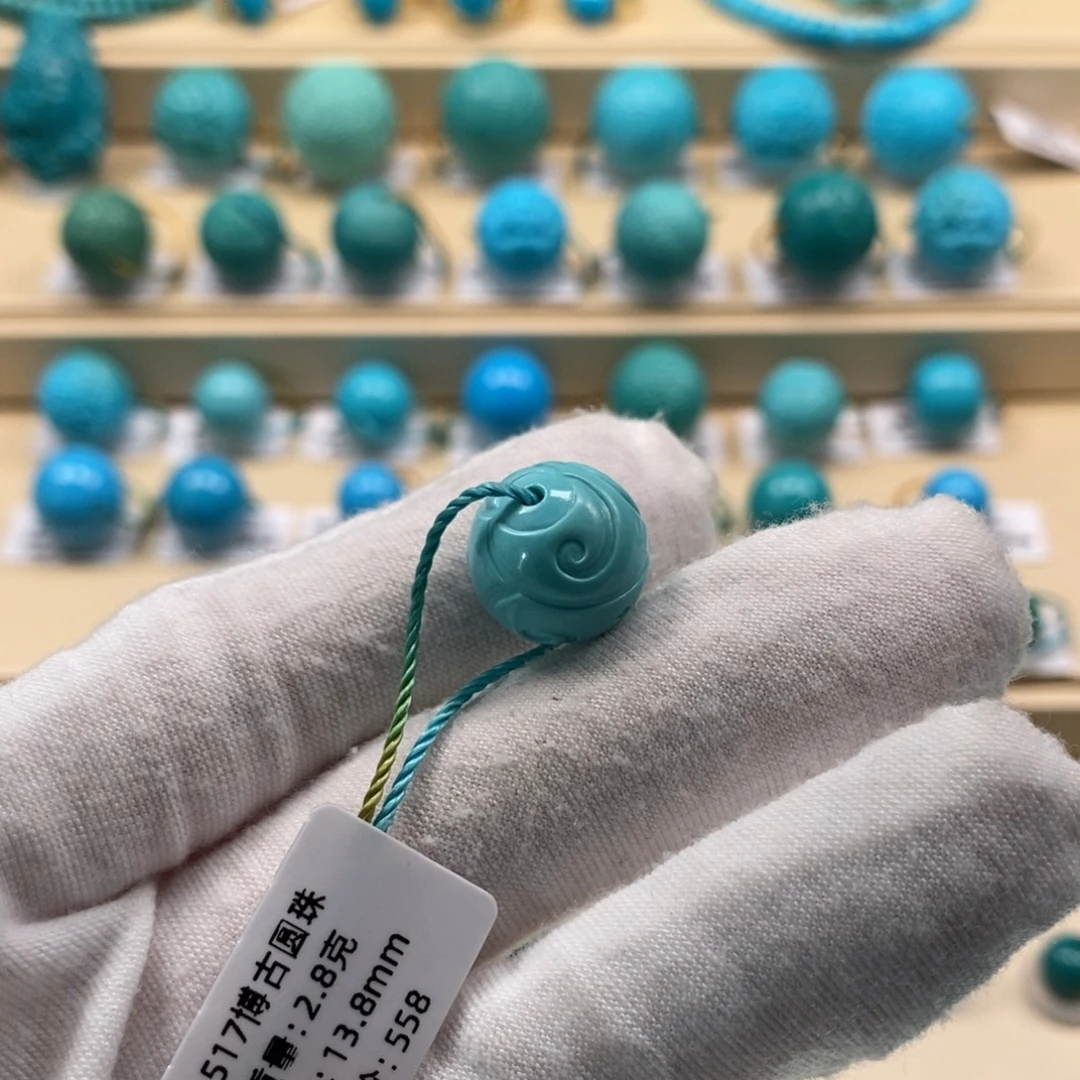 @***筋绿松石未镶嵌精品高瓷绿松石哦