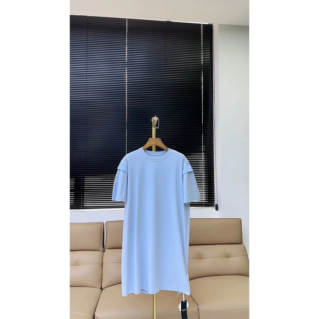 品牌原单高端轻奢夏琳娜连衣裙—蓝色—6611