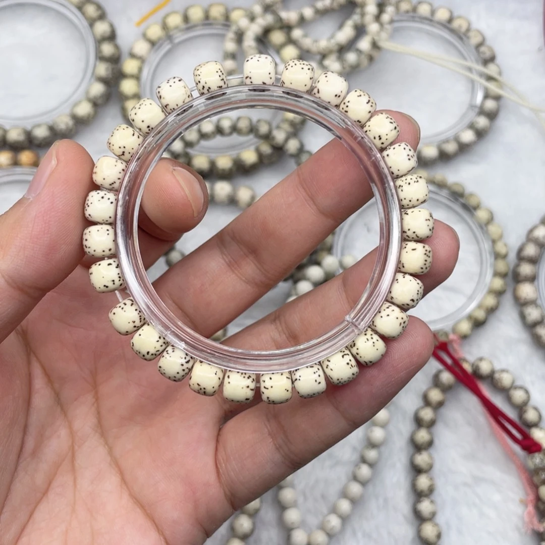 星月菩提手串瓷白8x7河豚福利