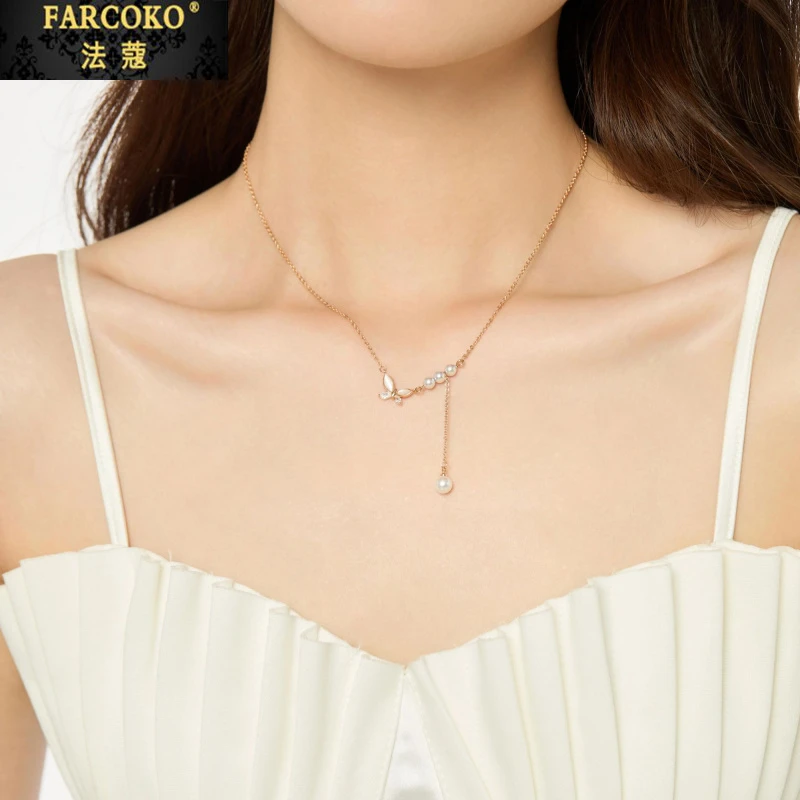 FARCOKO/法蔻蝴蝶项链女新款锁骨链情人节生日礼物送女友老婆