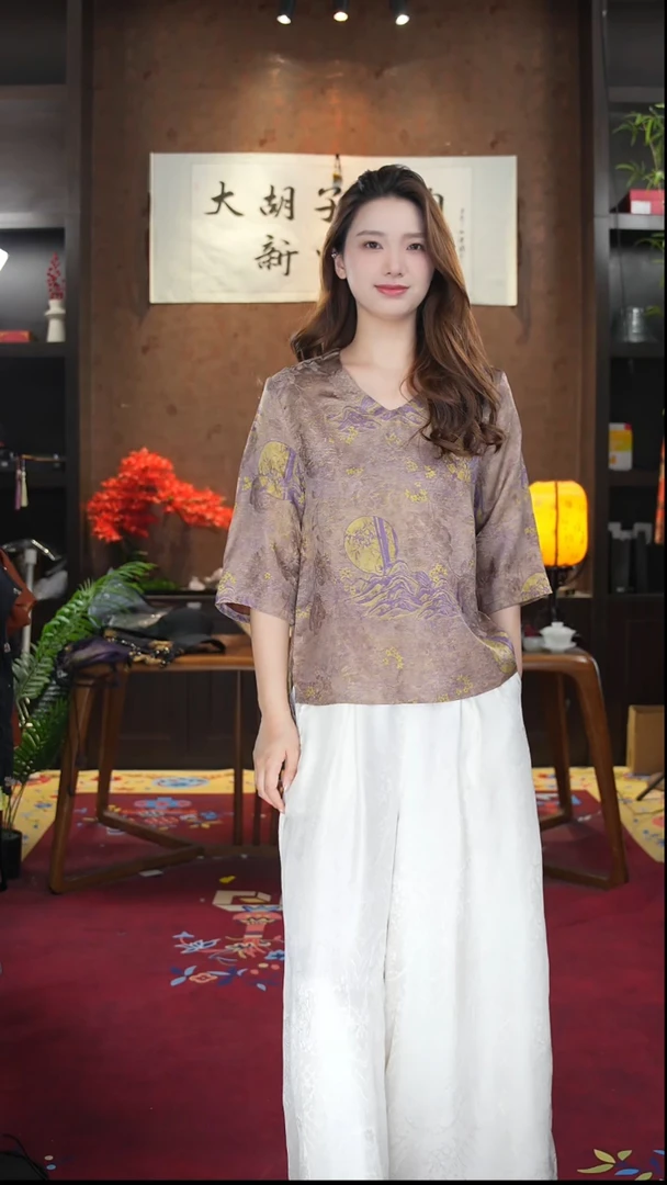 大胡子肉肉专属（花好月圆）原版！新中式国风气质高定短款上衣