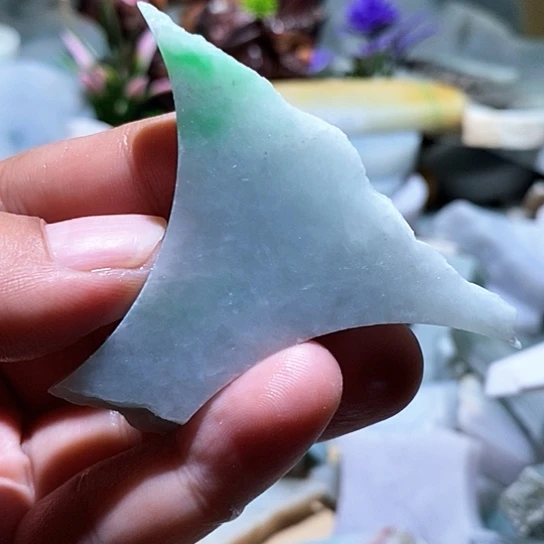 散珠翡翠边角料136