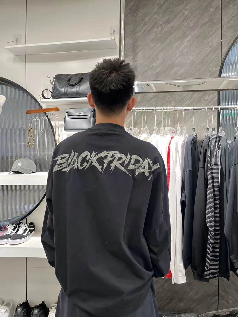 字母银丝T恤男装