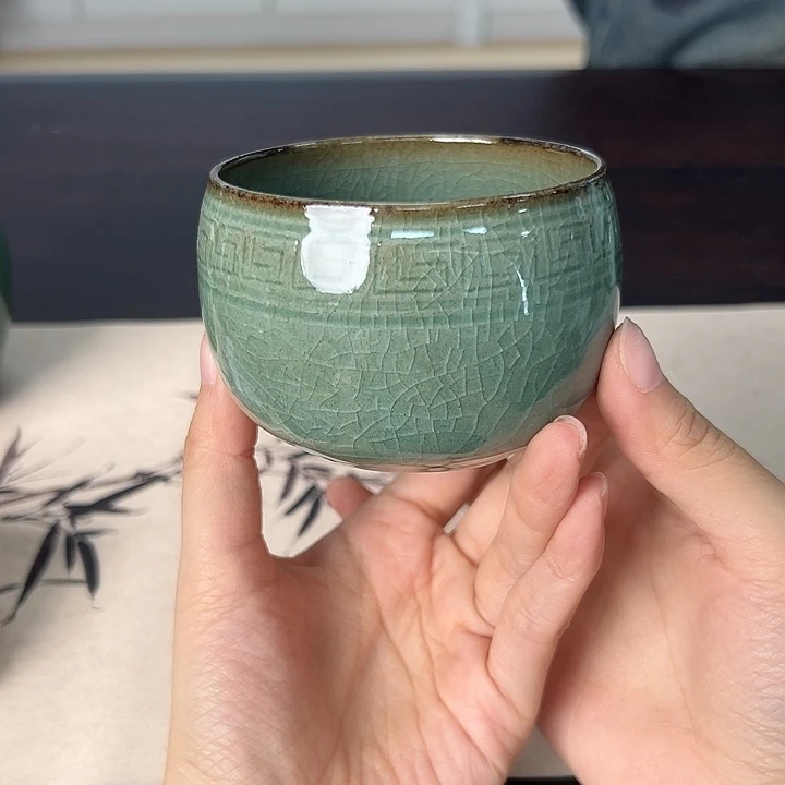 龙泉云间青瓷小米茶器