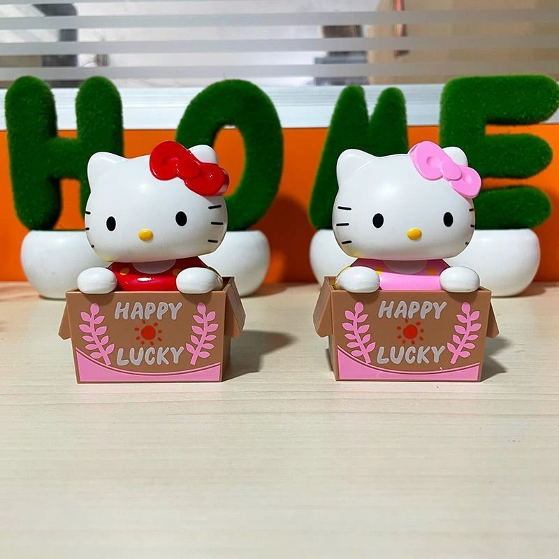 【吖比】车载卡通kt猫可爱装饰摆件太阳能摇头摇摆汽车摆件公仔