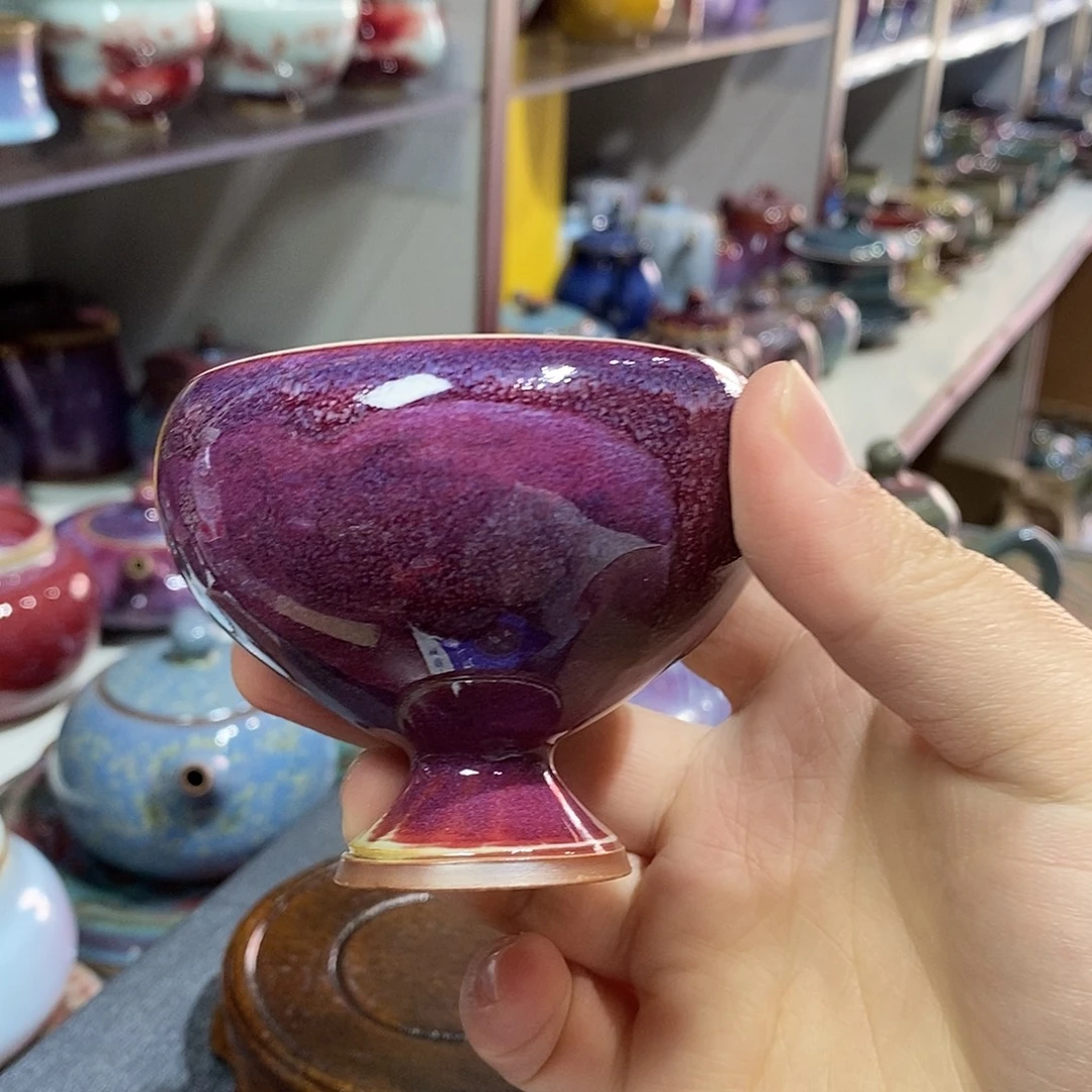 钧瓷品茗杯茶杯茶壶