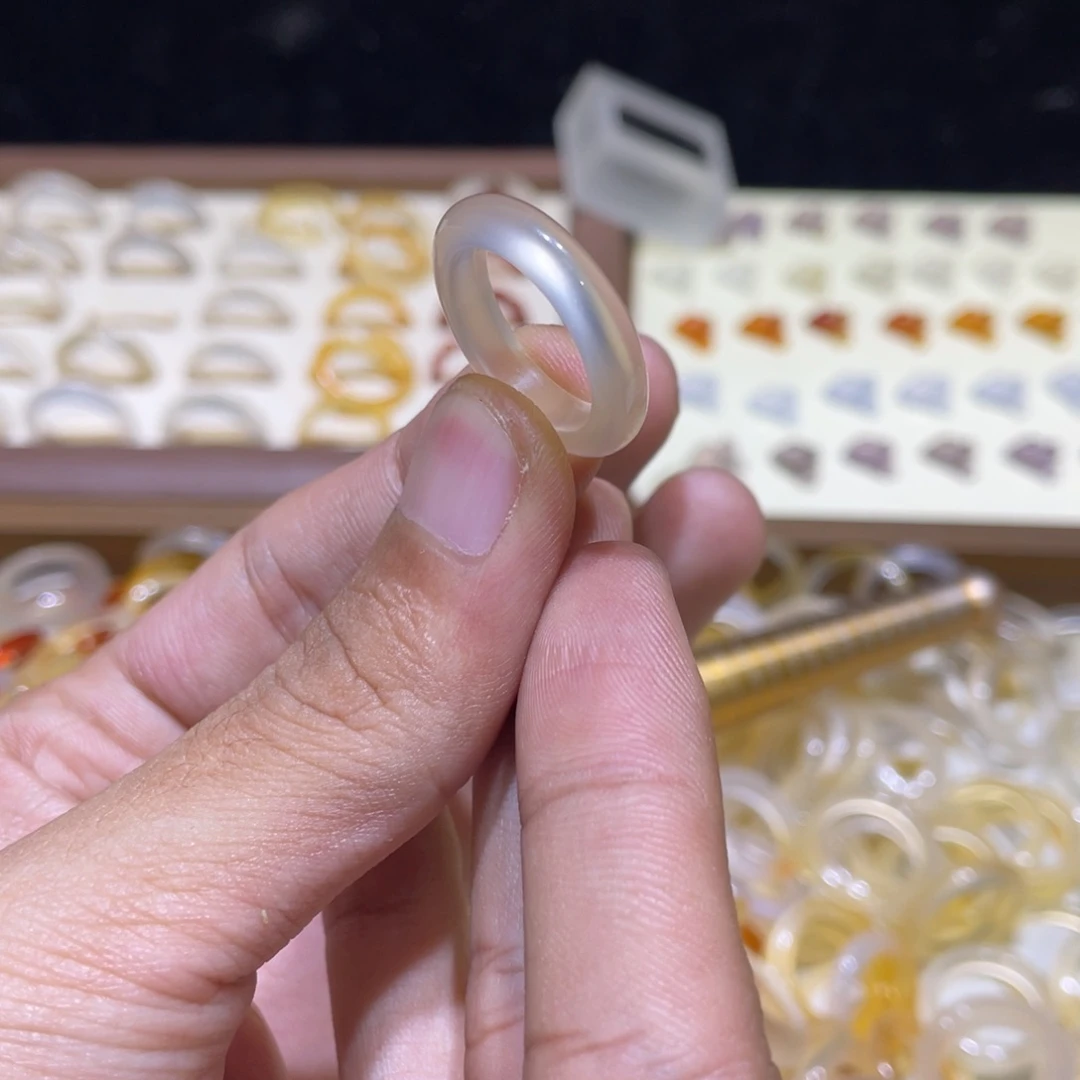 玛瑙/玉髓合金戒指57号港13.5