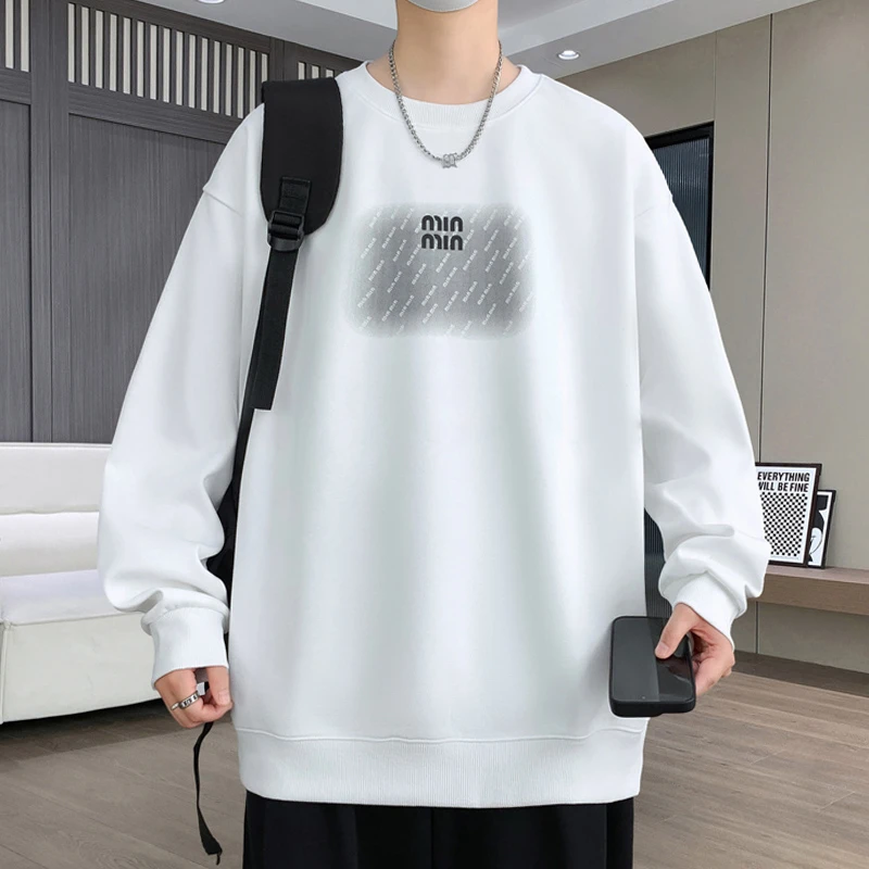 青少年卫衣男款长袖秋季打底衫初中高中学生春秋潮牌帅气宽松衣服