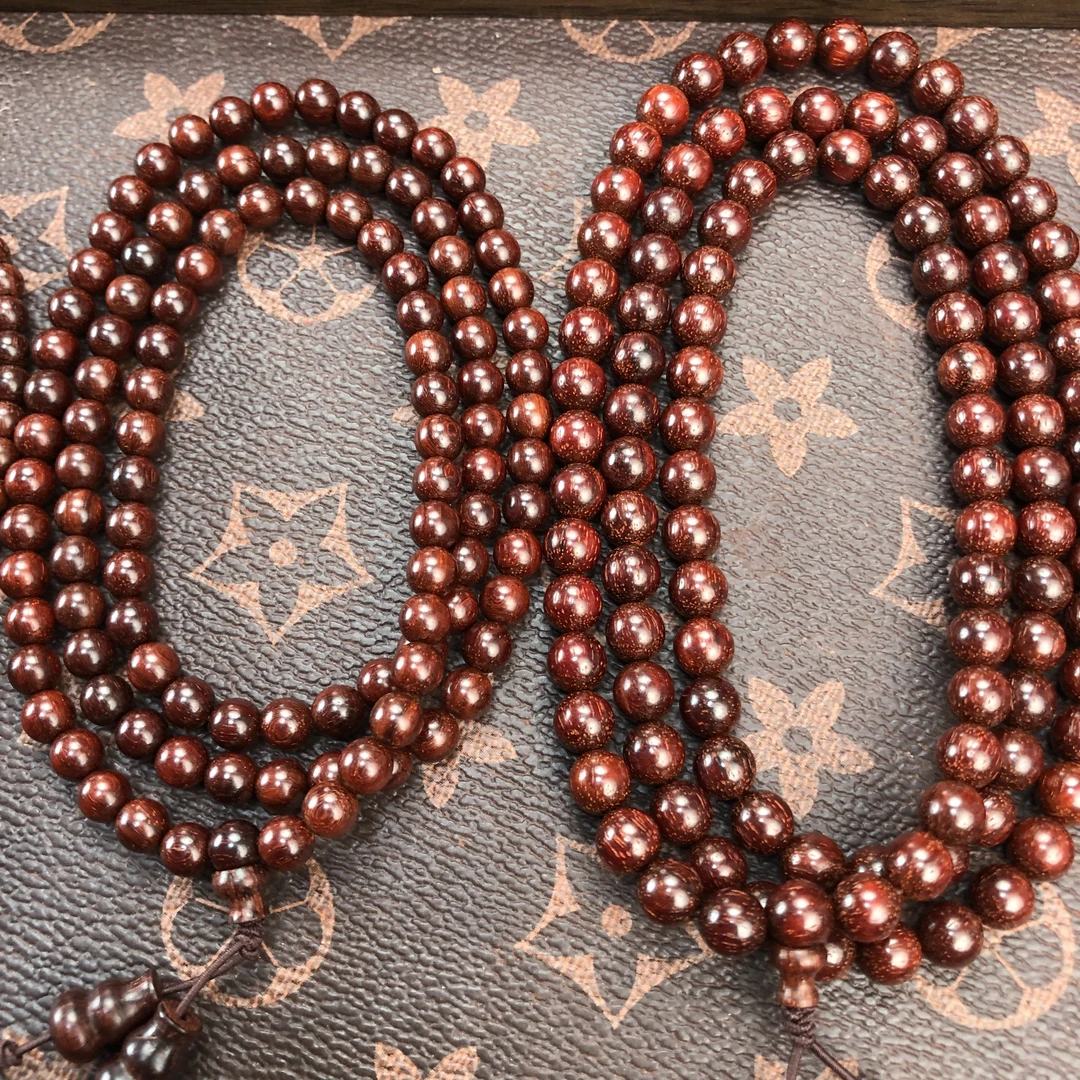 正宗印度小叶紫檀手串原生态不科技不胶膜  男女士佛珠手链108颗