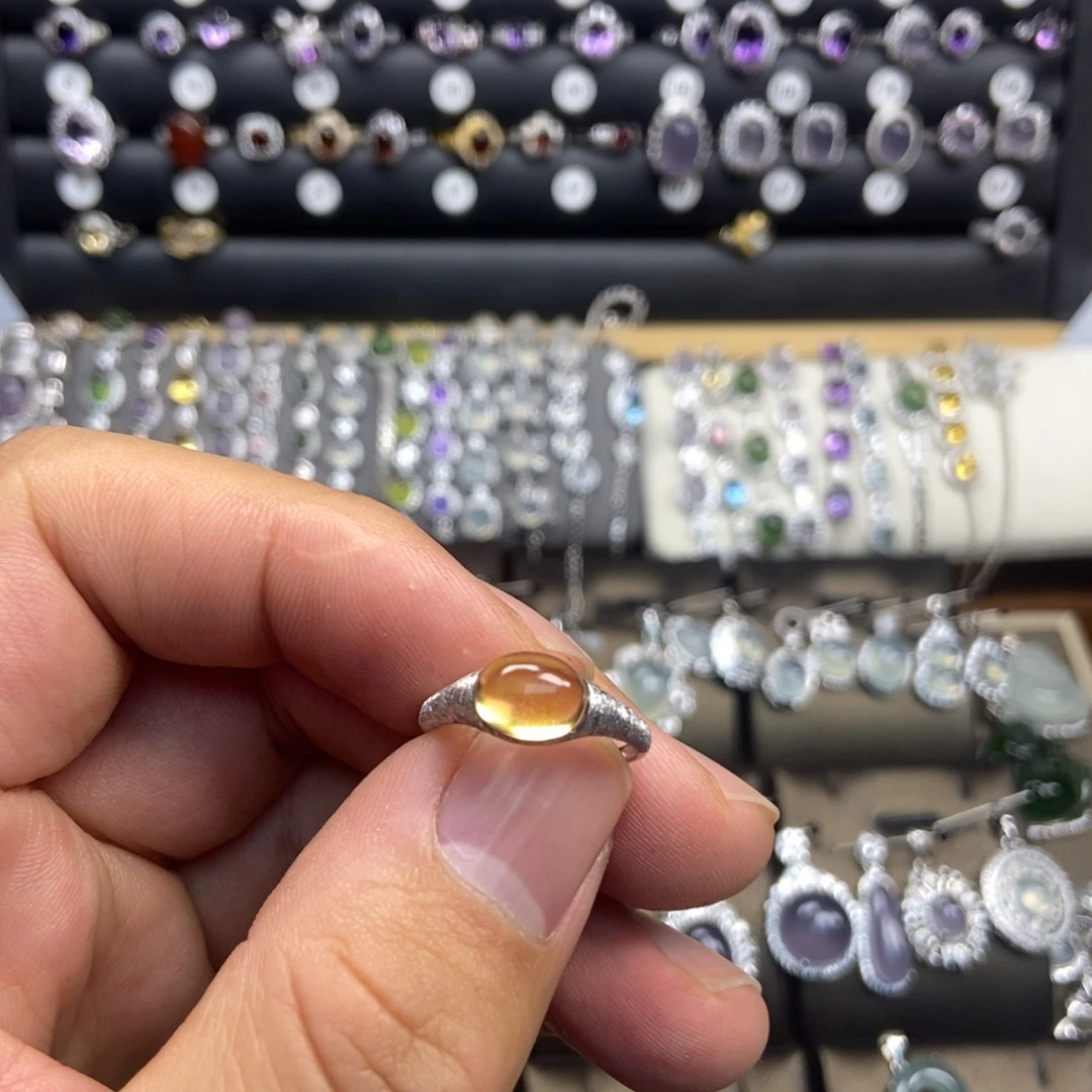 银S925镶嵌蛇纹石玉手镯任****楼