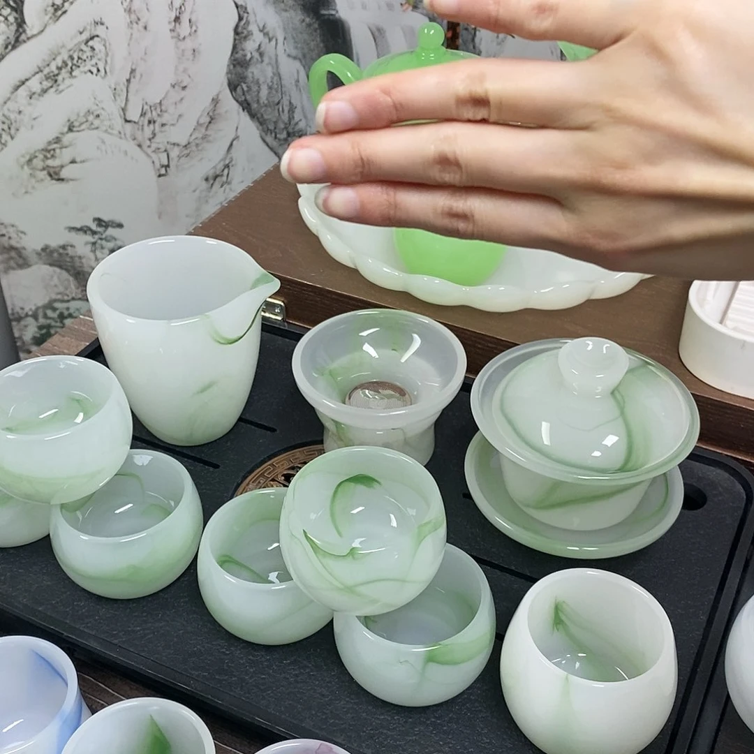 带主人杯琉璃茶具套装