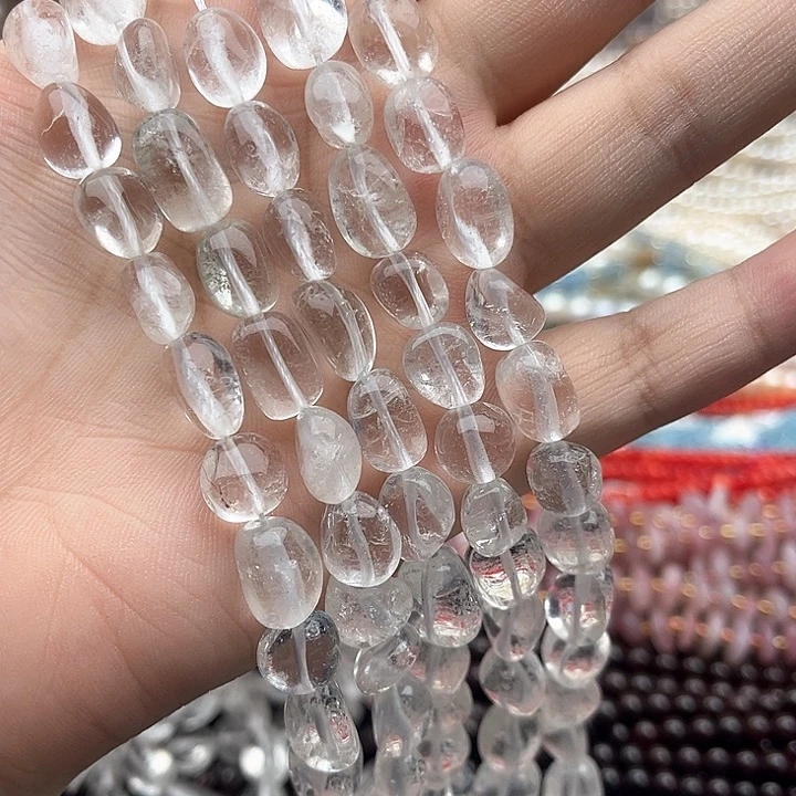 未镶嵌玛瑙/玉髓珠宝半成品一条白水晶随型