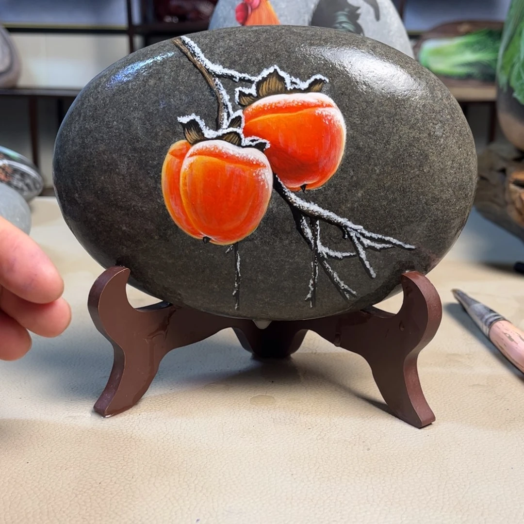 石材柿柿如意作品