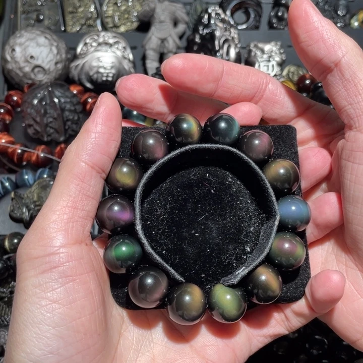 黑曜岩手串未镶嵌z****?