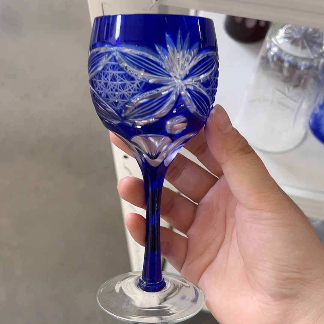 水晶玻璃高脚款微瑕一个