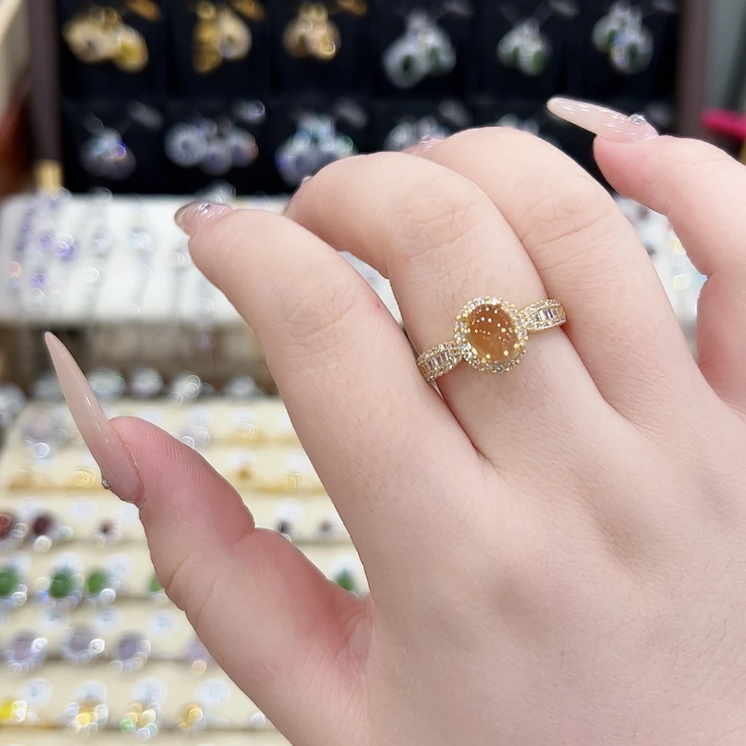 淡***水银S925镶嵌水晶戒指