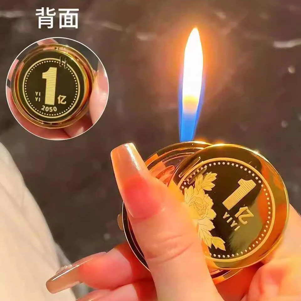 杰瑾高颜值创意新款赚大钱高颜值旋转解压充气打火机精美送礼